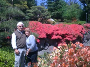 at the Japanese garden